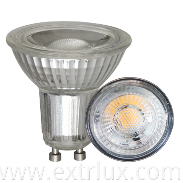 Cob Glass 3000k gu10 spotlight led